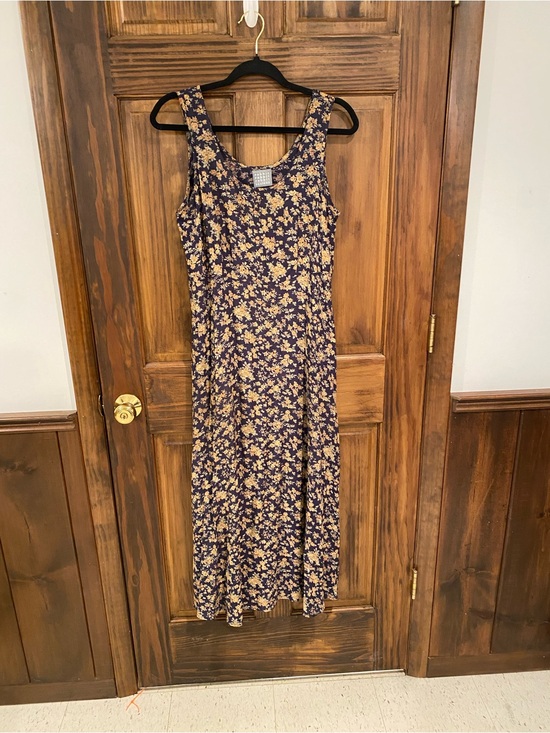 Rabbit Rabbit Rabbit Dresses & Skirts - Rabbit Rabbit Rabbit Navy Maxie Dress with Yellow Ditsy Floral Print, Size 8